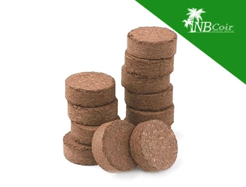 Eco-friendly coco coir discs made from 100% natural coconut fiber, perfect for seed starting, cloning, and plant propagation with healthy root development