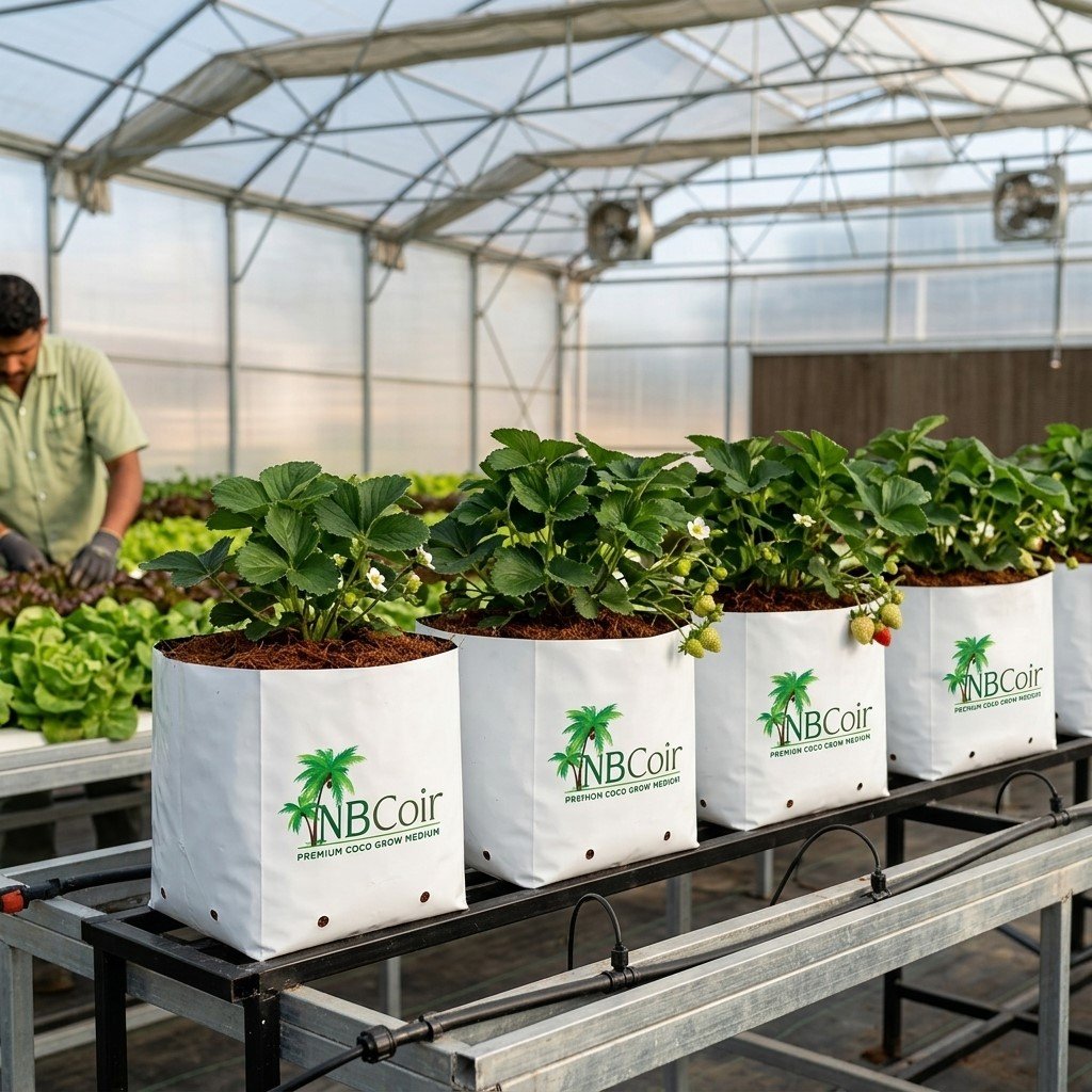 Coco Coir Planter Bags- Greenhouse Cultivation