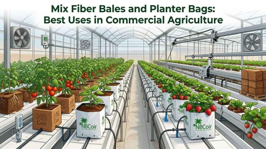 Mix Fiber Bales and Planter Bags: Best Uses in Commercial Agriculture